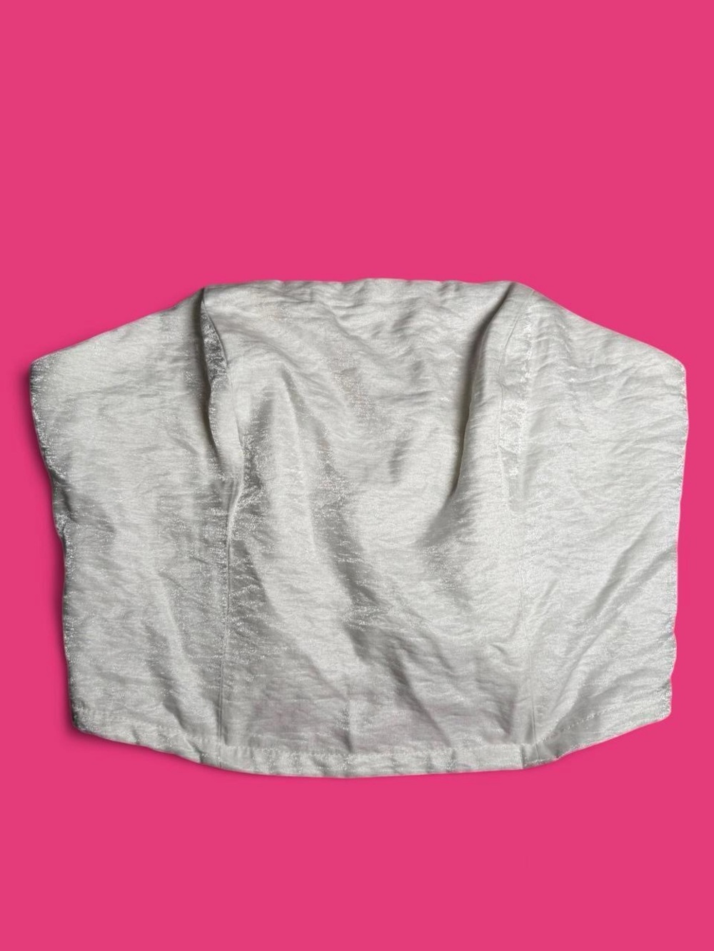 White Strapless Crop Top - Sleek Tube Style